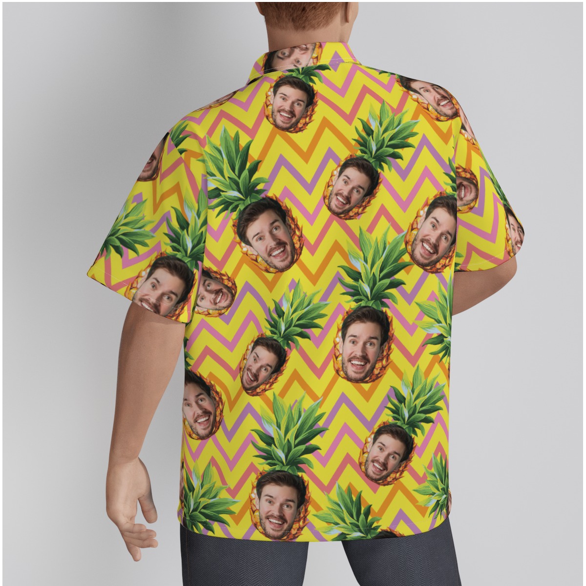 Funny Custom Face With Pineapple Hawaiian Shirt
