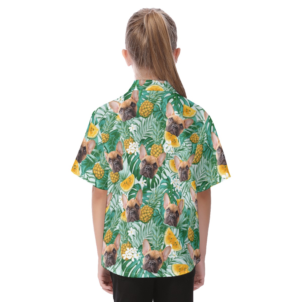 Kids' Hawaiian Shirts With Dog Face