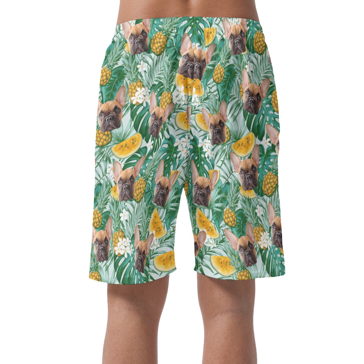Men's Hawaiian Shorts With Dog Face