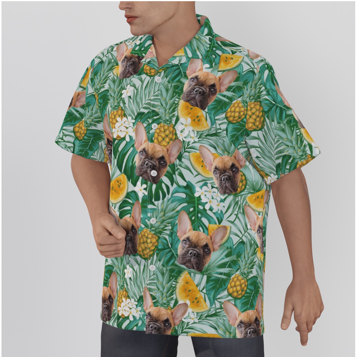 Men's Hawaiian Shirts With Dog Face