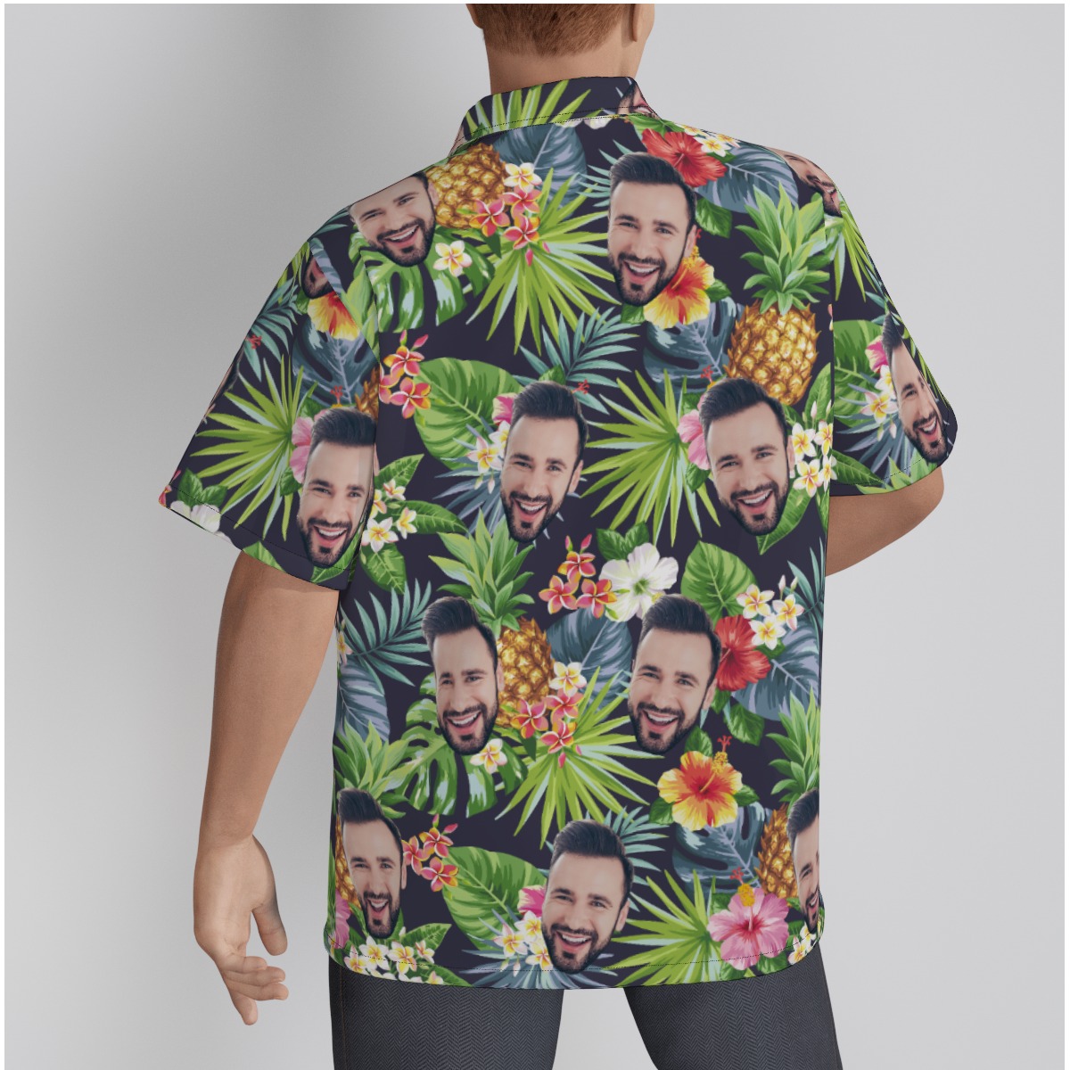 Tropical Custom Face Men's Hawaiian Shirt