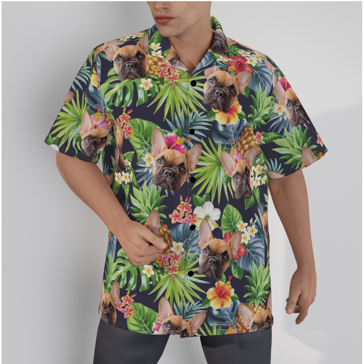 Tropical Custom Face Men's Hawaiian Shirt