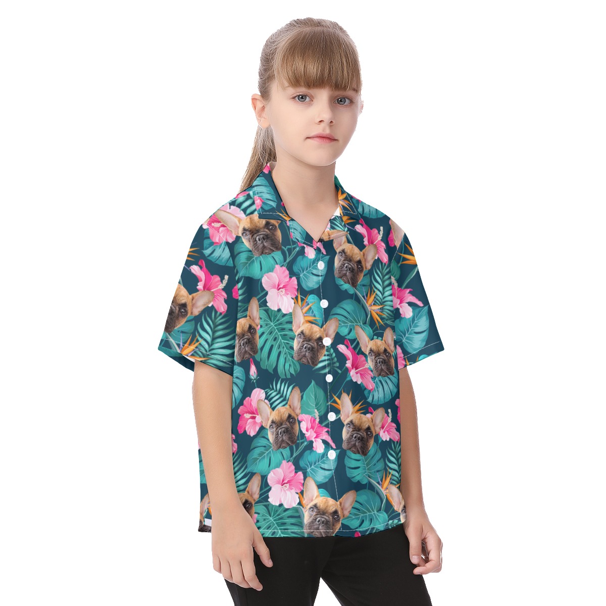 Pet Custom Tropical Hawaiian Shirt For Kids