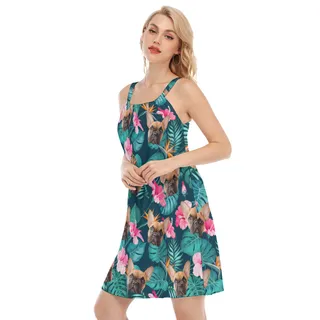 Custom Dog And Cat Tropical Hawaiian Dress