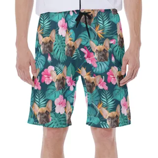 Custom Pet Tropical Swim Trunks For Men