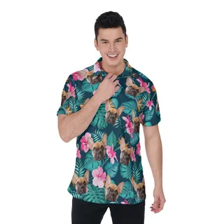 Your Pet Custom Floral Hawaiian Polo Shirt
