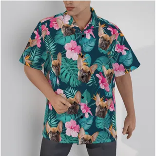 Custom Pet Tropical Hawaiian Shirt For Men
