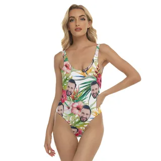 Custom Face Hibicus Sexy Summer Swimsuit For Women