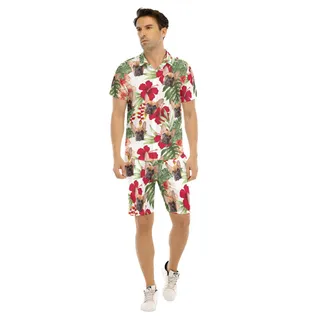 Custom Pet Tropical Hawaiian Set For Men