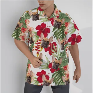 Men's Custom Dog And Cat Hawaiian Shirt
