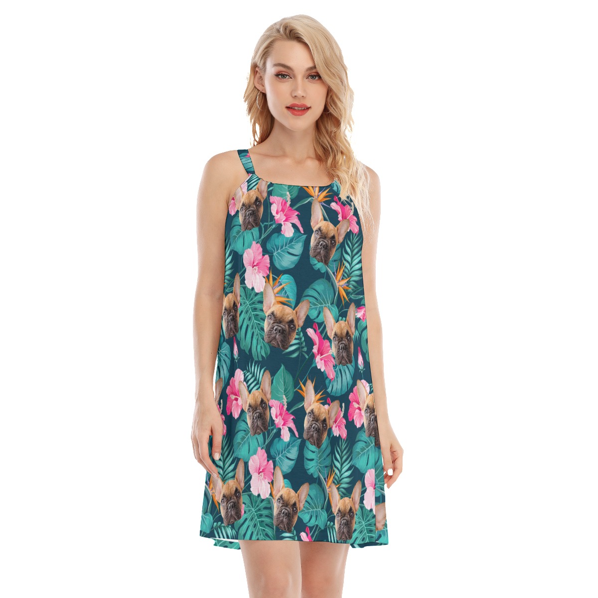 Custom Dog And Cat Tropical Hawaiian Dress