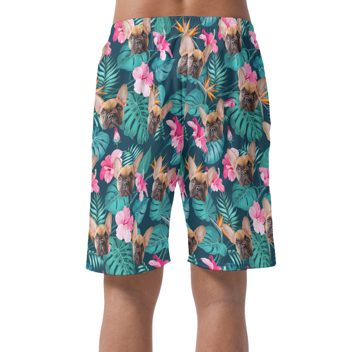 Custom Pet Tropical Hawaiian Shorts For Men