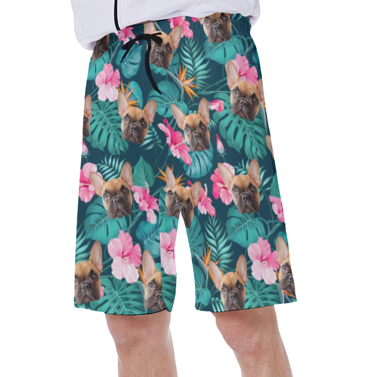Custom Pet Tropical Swim Trunks For Men