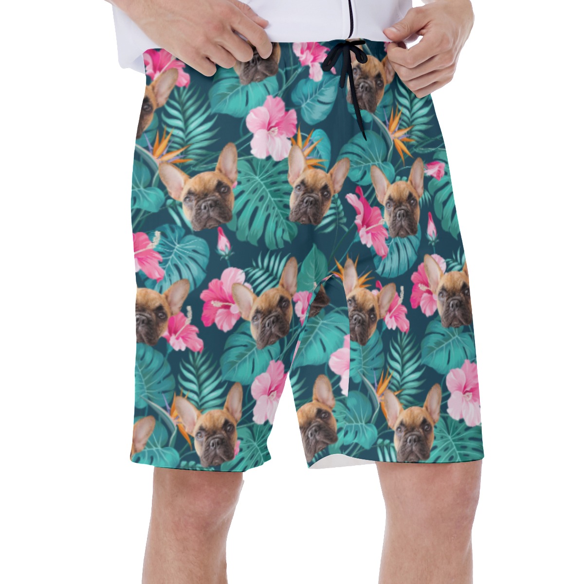 Custom Pet Tropical Swim Trunks For Men