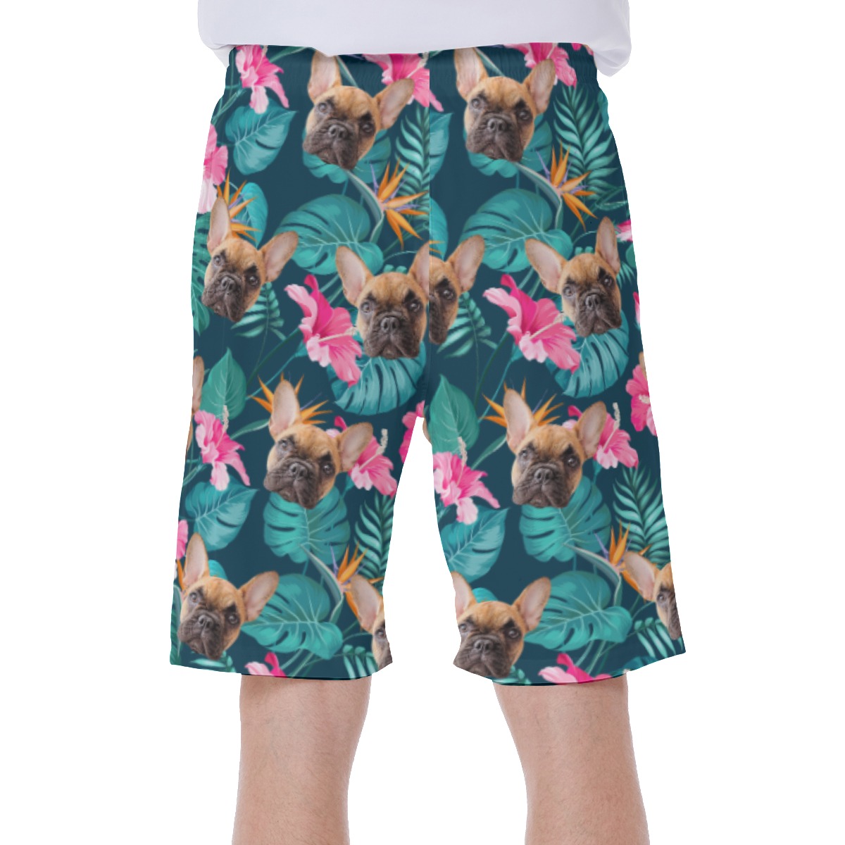 Custom Pet Tropical Swim Trunks For Men