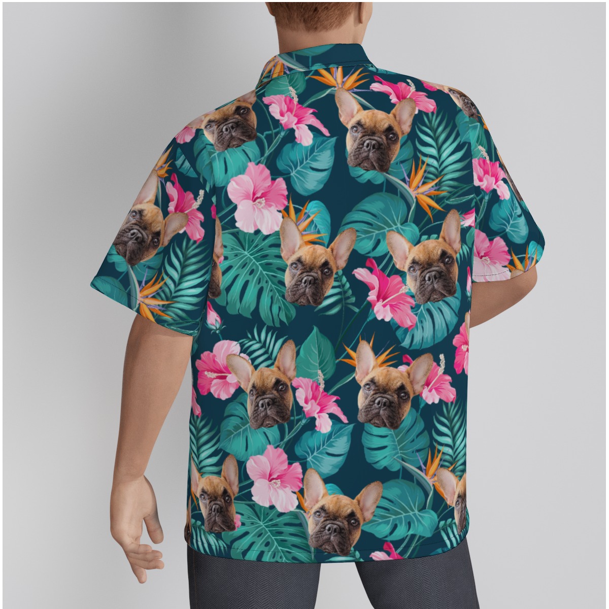 Custom Pet Tropical Hawaiian Shirt For Men