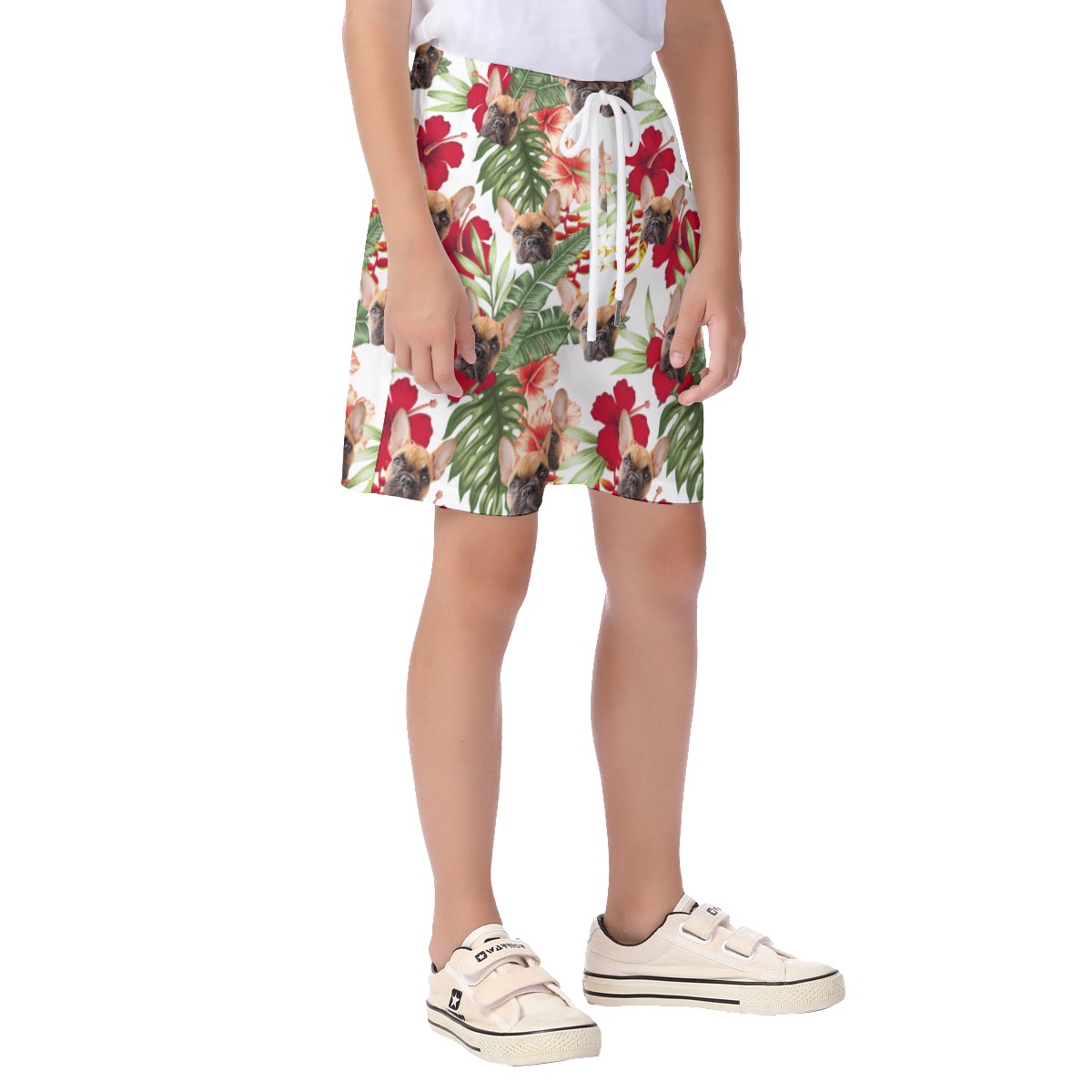 Cat Dog Custom Hawaiian Shorts For Kids