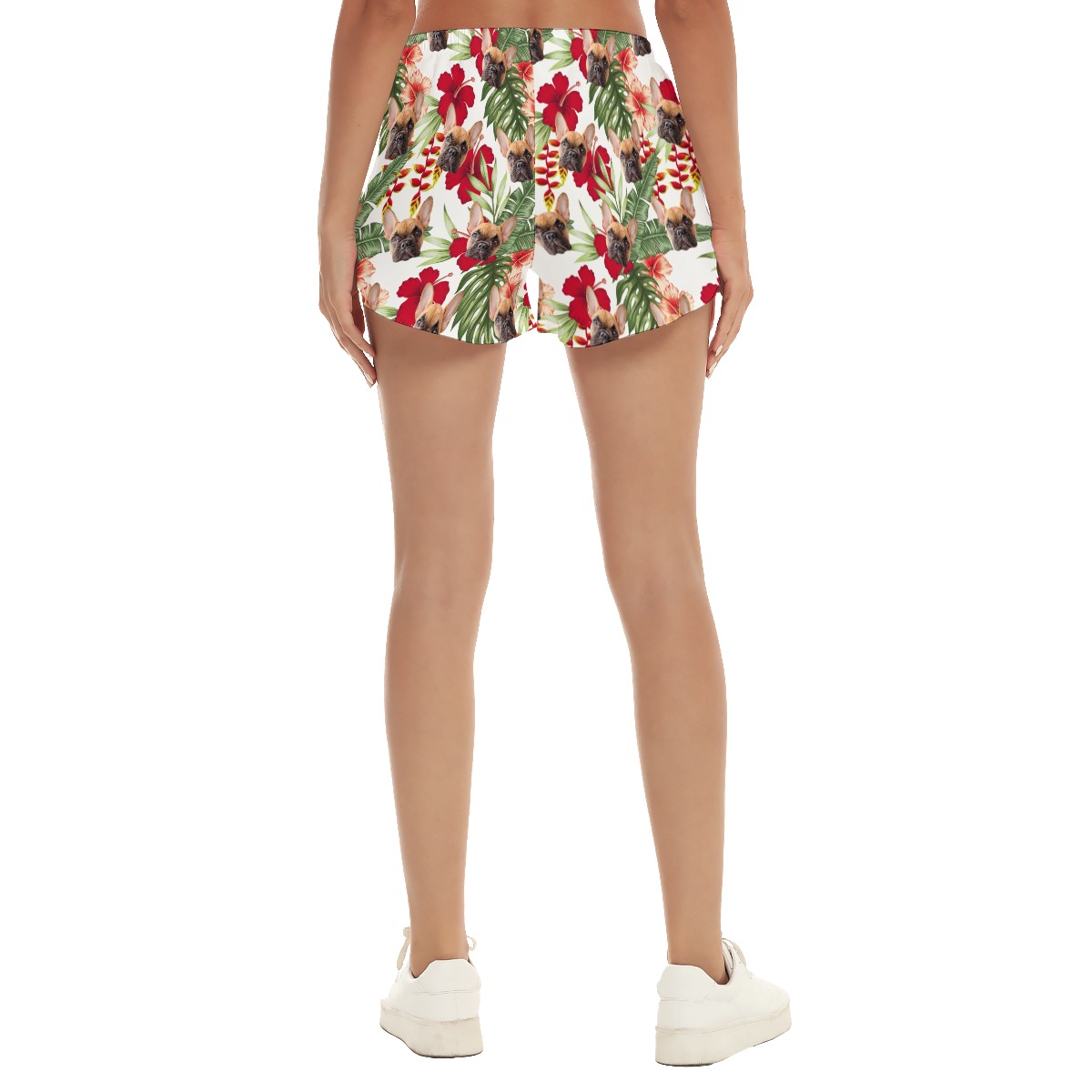 Custom Pet Floral Hawaiian Shorts For Women