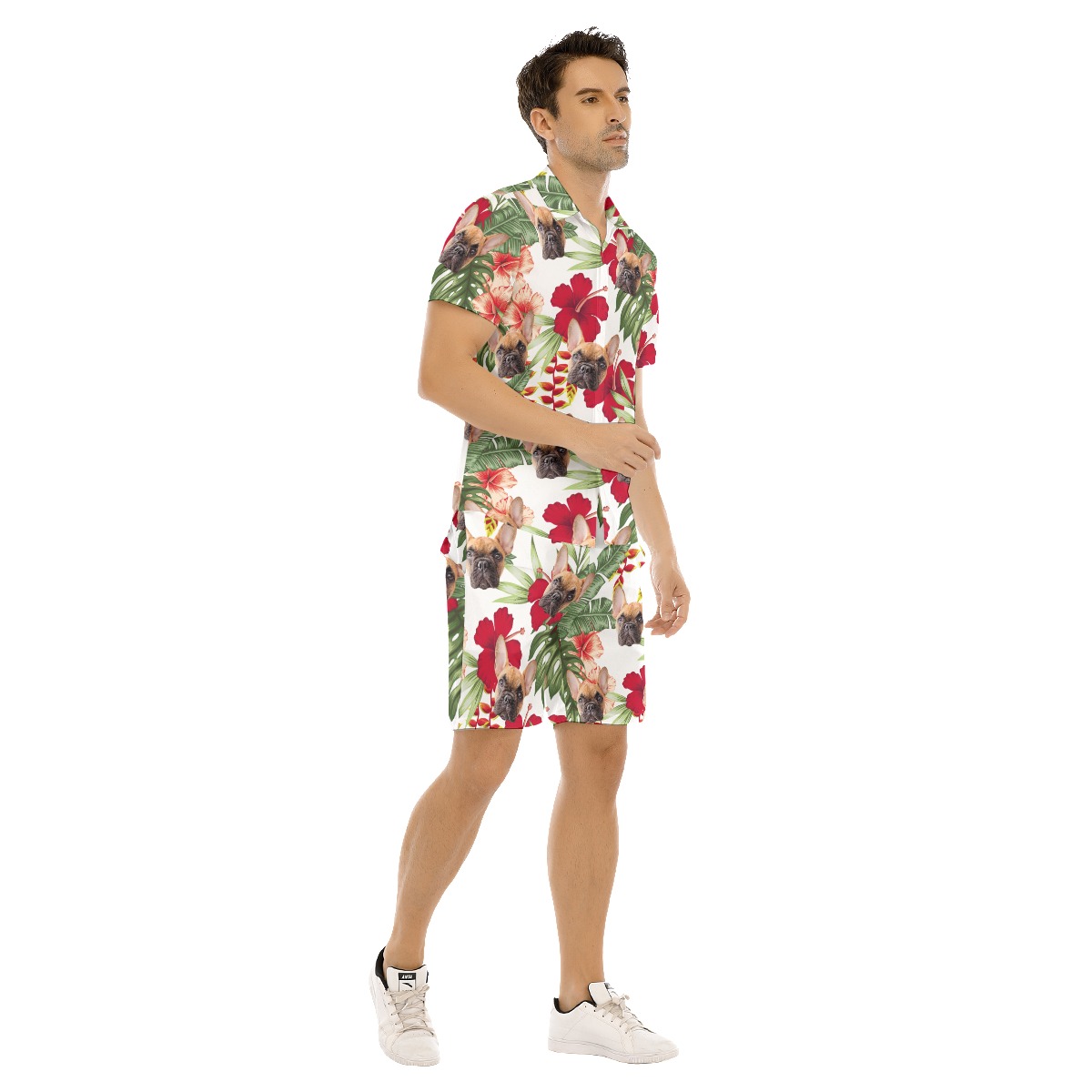 Custom Pet Tropical Hawaiian Set For Men