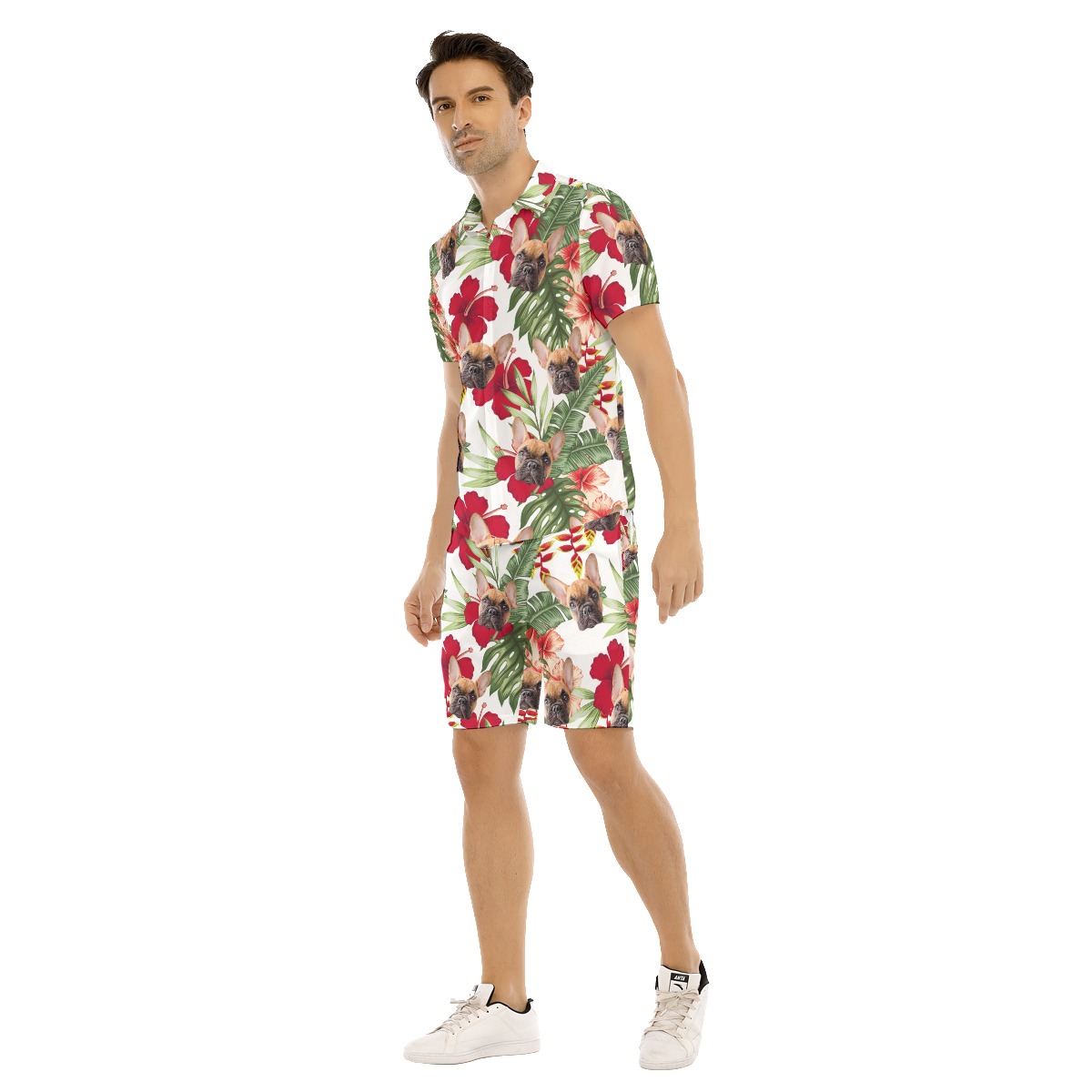 Custom Pet Tropical Hawaiian Set For Men