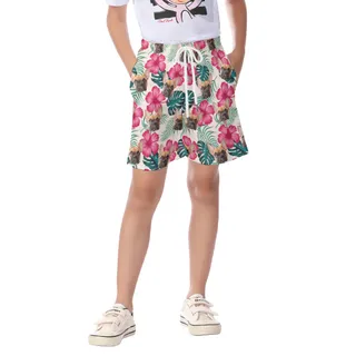Custom Pet Floral Hawaiian Shorts For Kids