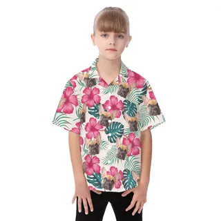 Custom Pet Tropical Hawaiian Shirts For Kids