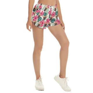 Custom Pet's Face Hawaiian Shorts For Women