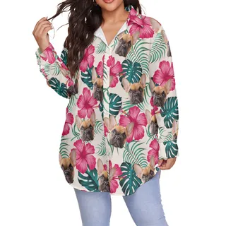 Custom Pet Plus Size Aloha Shirt For Women