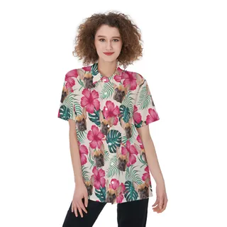 Women's Custom Pet Photo Hawaiian Shirt