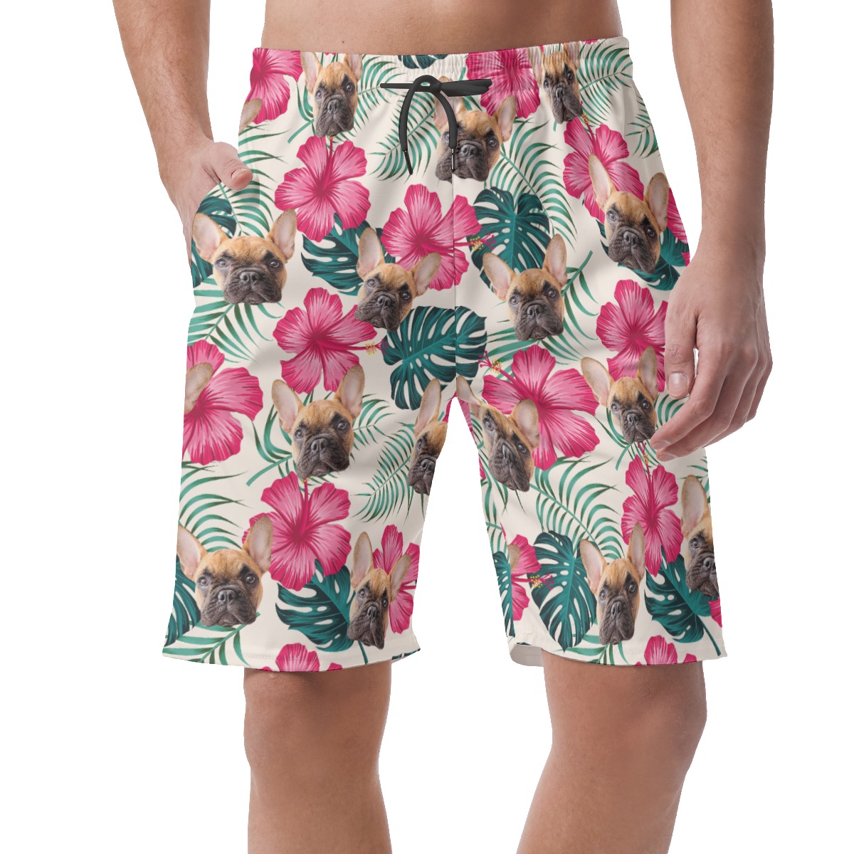 Men's Custom Dog And Cat Hawaiian Shorts - variant image 1