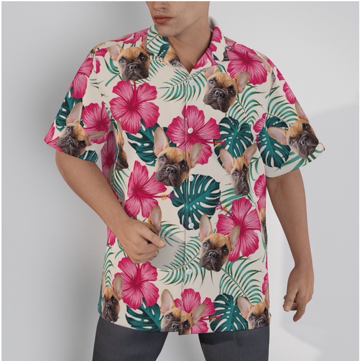Custom Dog And Cat Hawaiian Shirt For Men - variant image 1