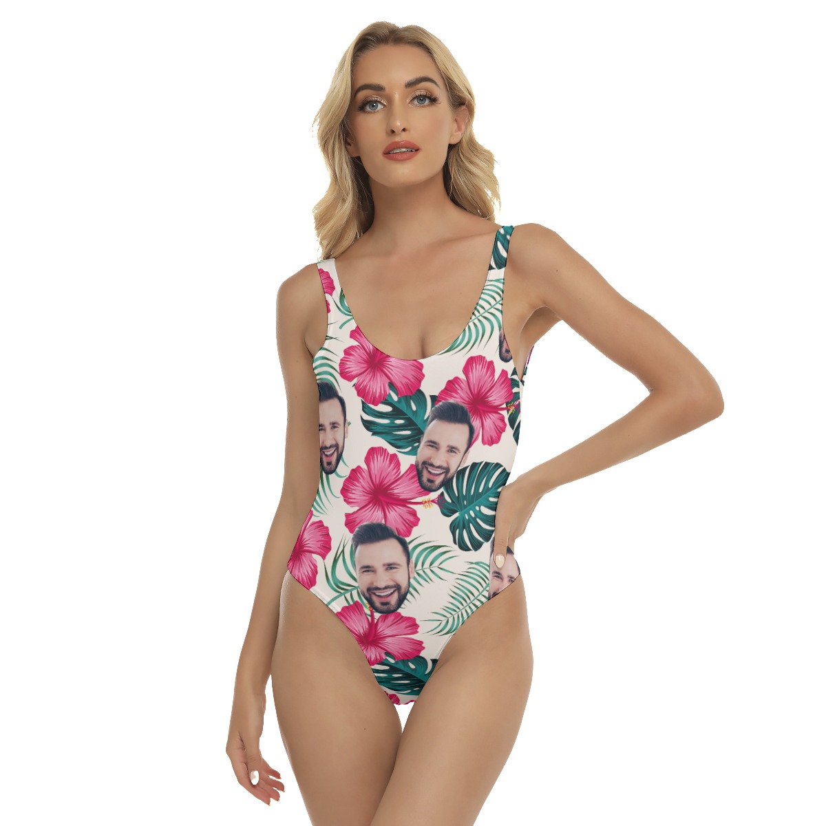 Women's Custom Face Hawaiian One Piece Swimsuit - variant image 1