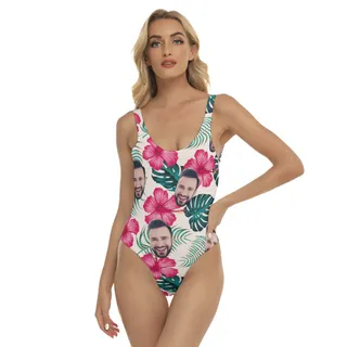 Women's Custom Face Hawaiian One Piece Swimsuit