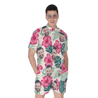 Men's Custom Face Hawaiian Romper
