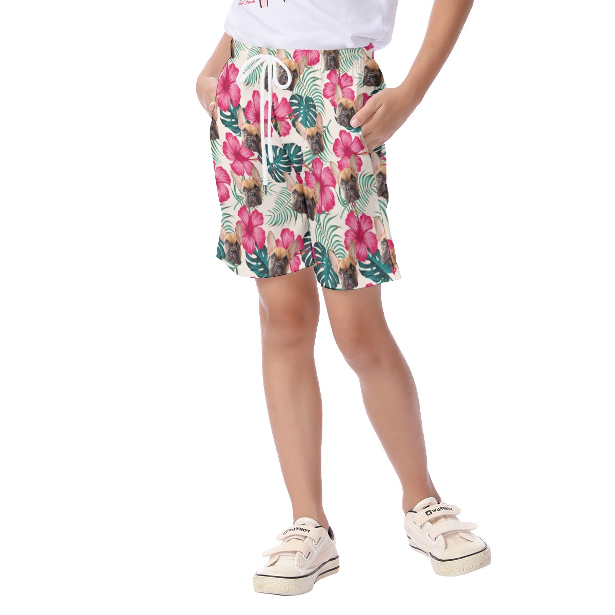 Custom Pet Floral Hawaiian Shorts For Kids