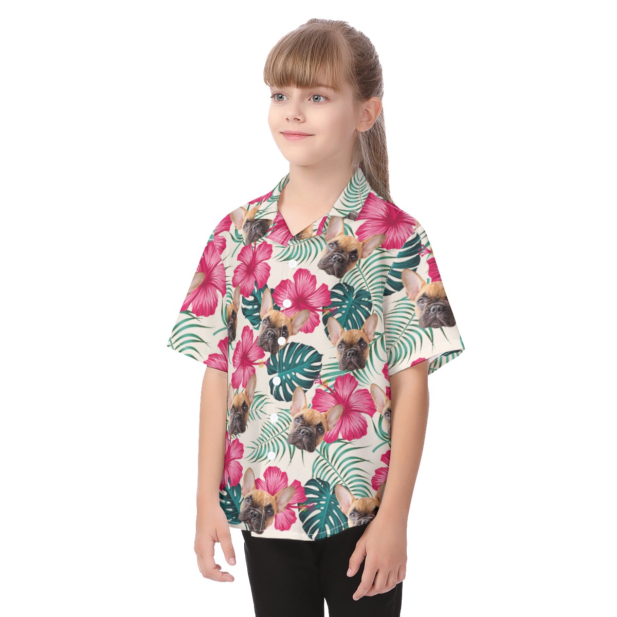 Custom Pet Tropical Hawaiian Shirts For Kids