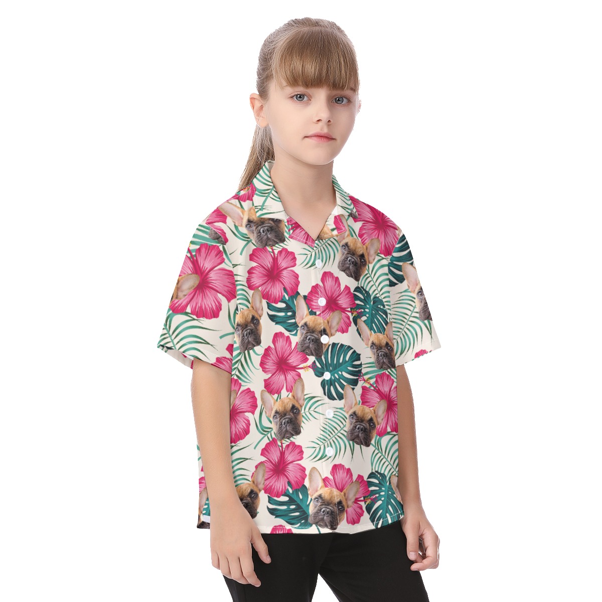 Custom Pet Tropical Hawaiian Shirts For Kids
