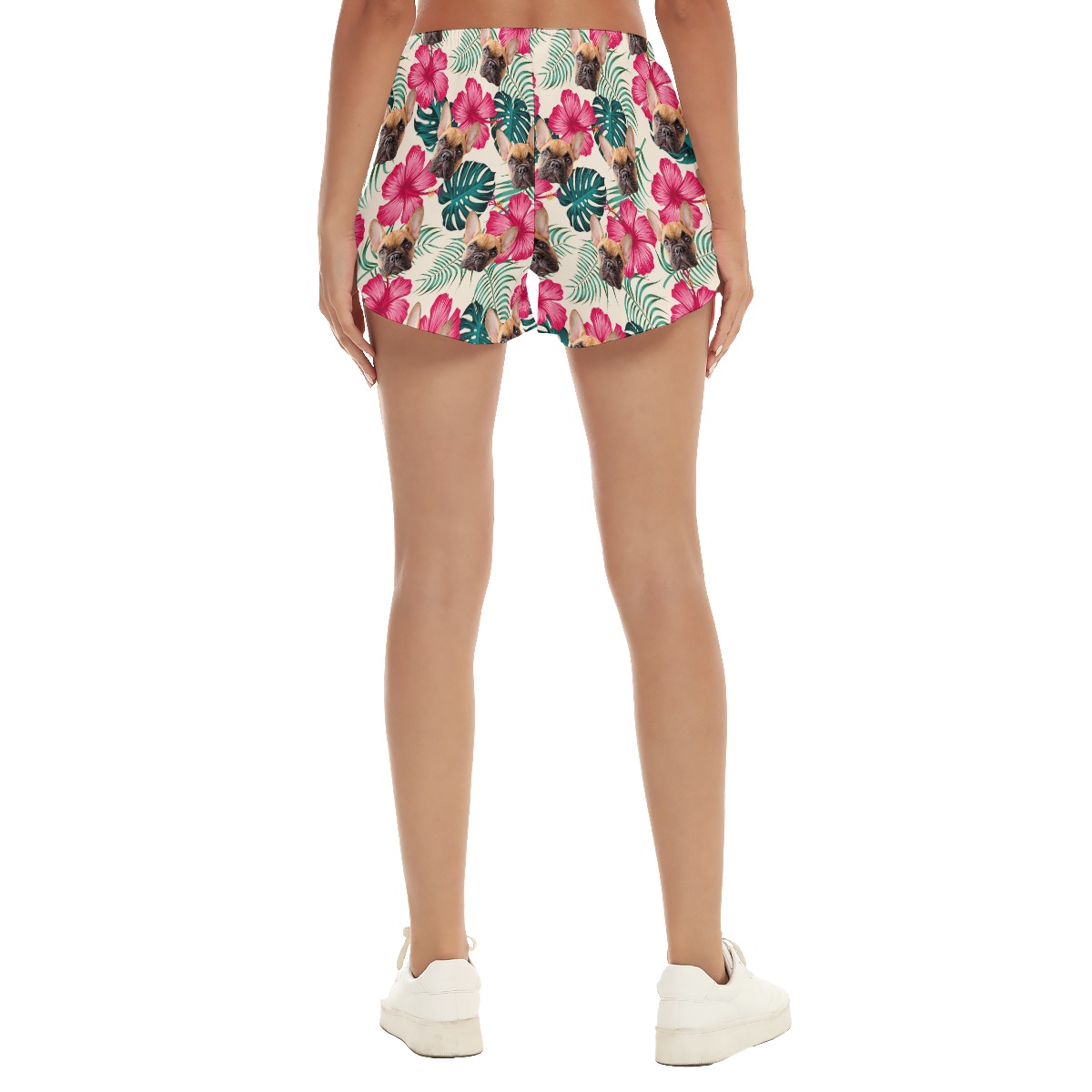 Custom Pet's Face Hawaiian Shorts For Women