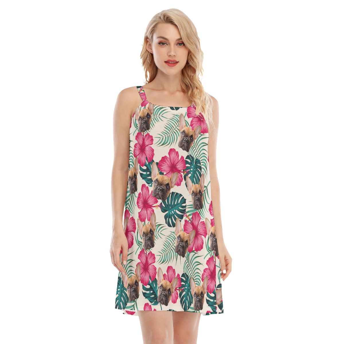 Cat And Dog Customize Hawaiian Cami Dress