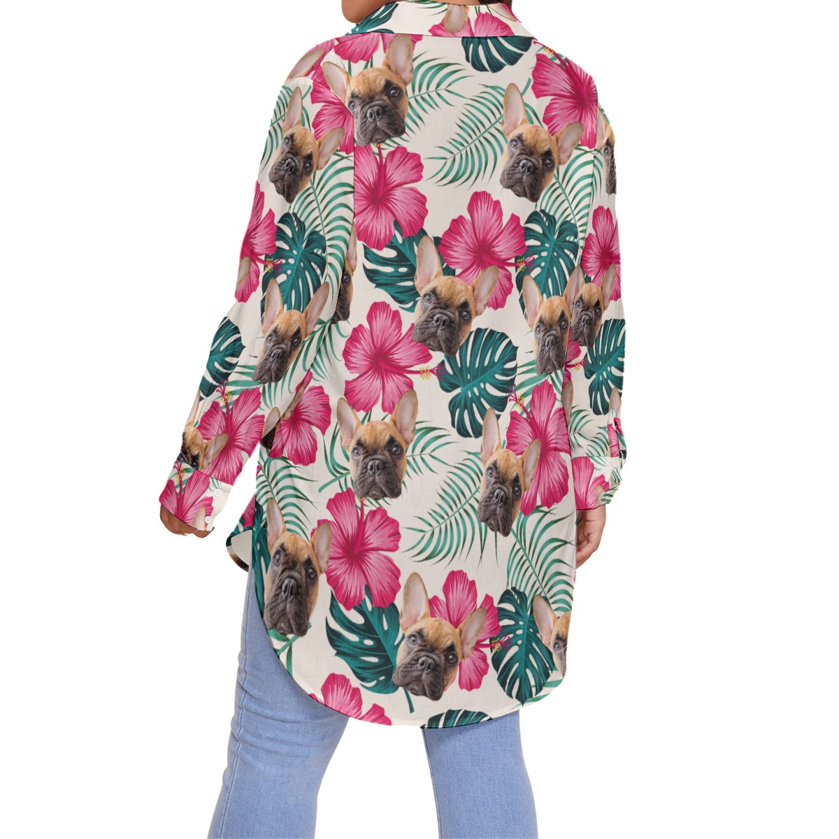 Custom Pet Plus Size Aloha Shirt For Women