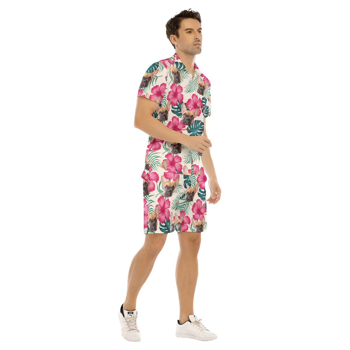Men's Dog Customize Hawaiian Shirt And Shorts
