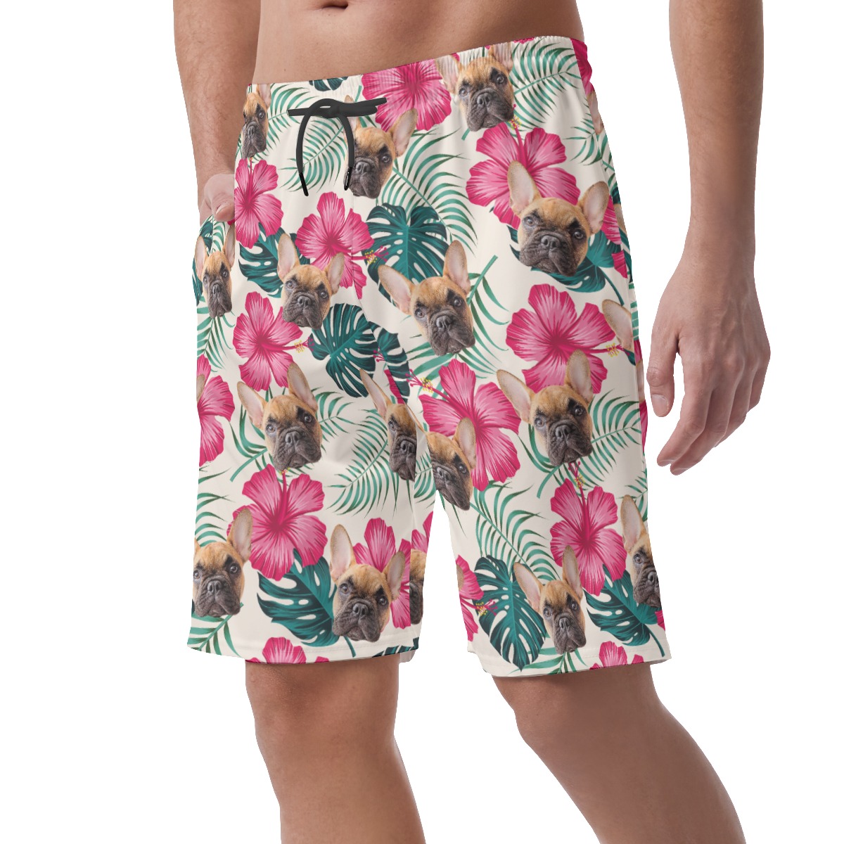 Men's Custom Dog And Cat Hawaiian Shorts