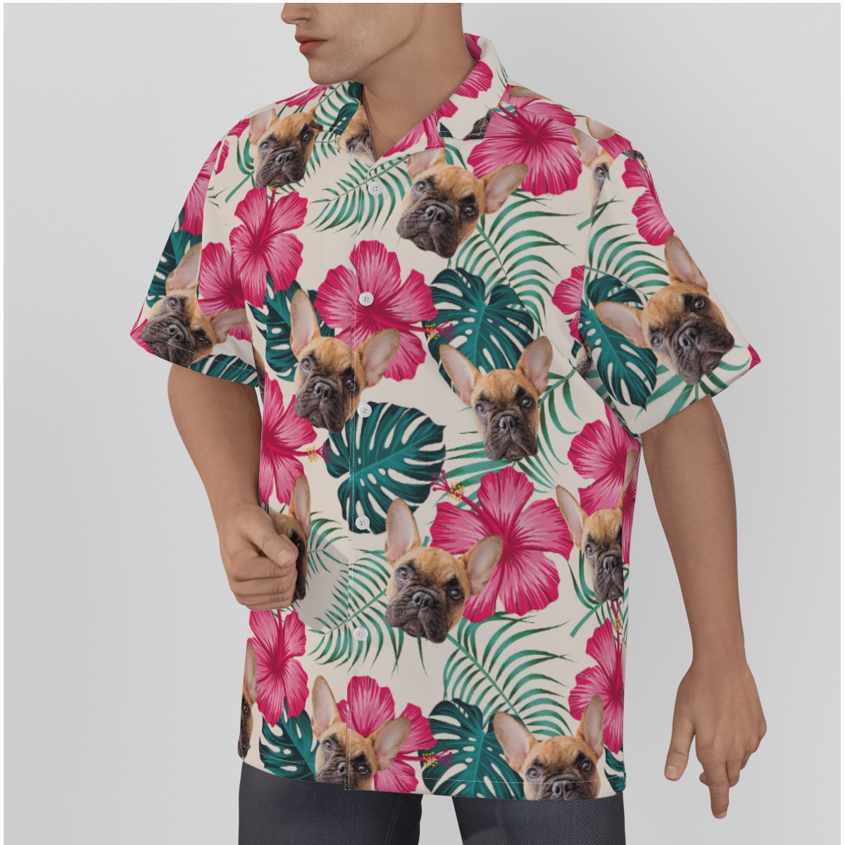 Custom Dog And Cat Hawaiian Shirt For Men