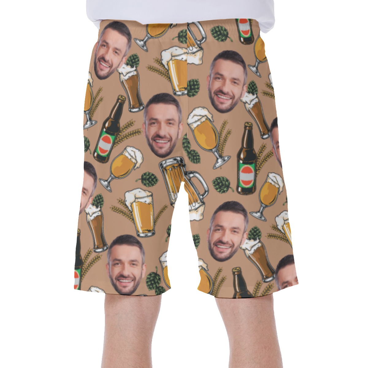 Custom Face Beer Hawaiian Swimwear For Men