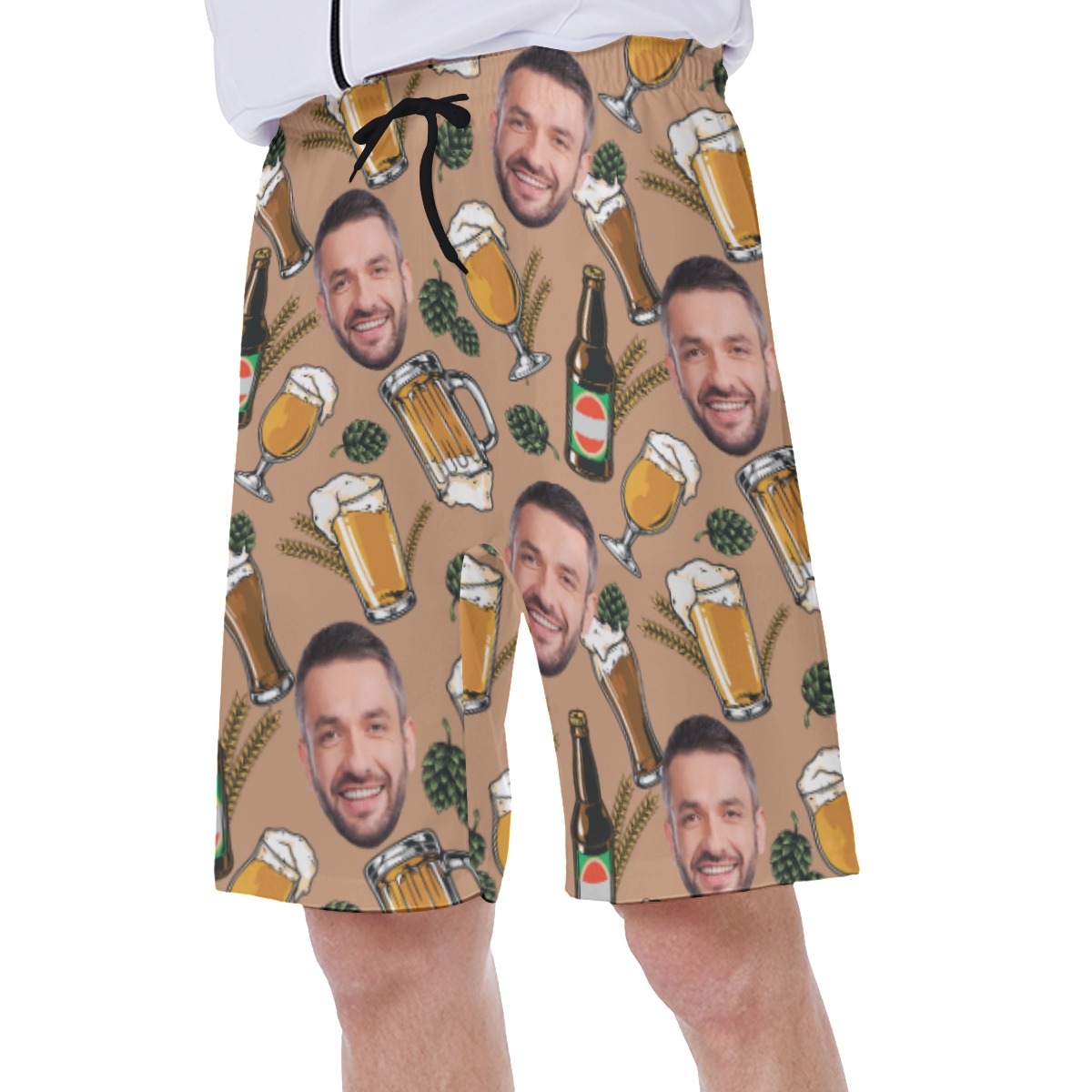 Custom Face Beer Hawaiian Swimwear For Men