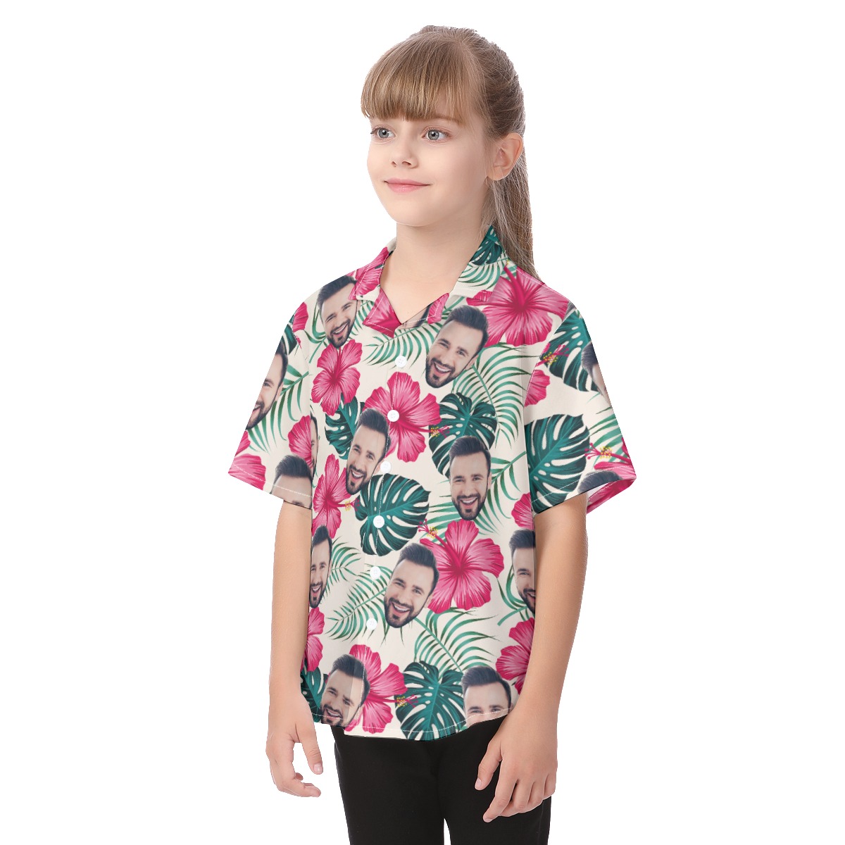 Kid's Custom Face Hawaiian Shirt