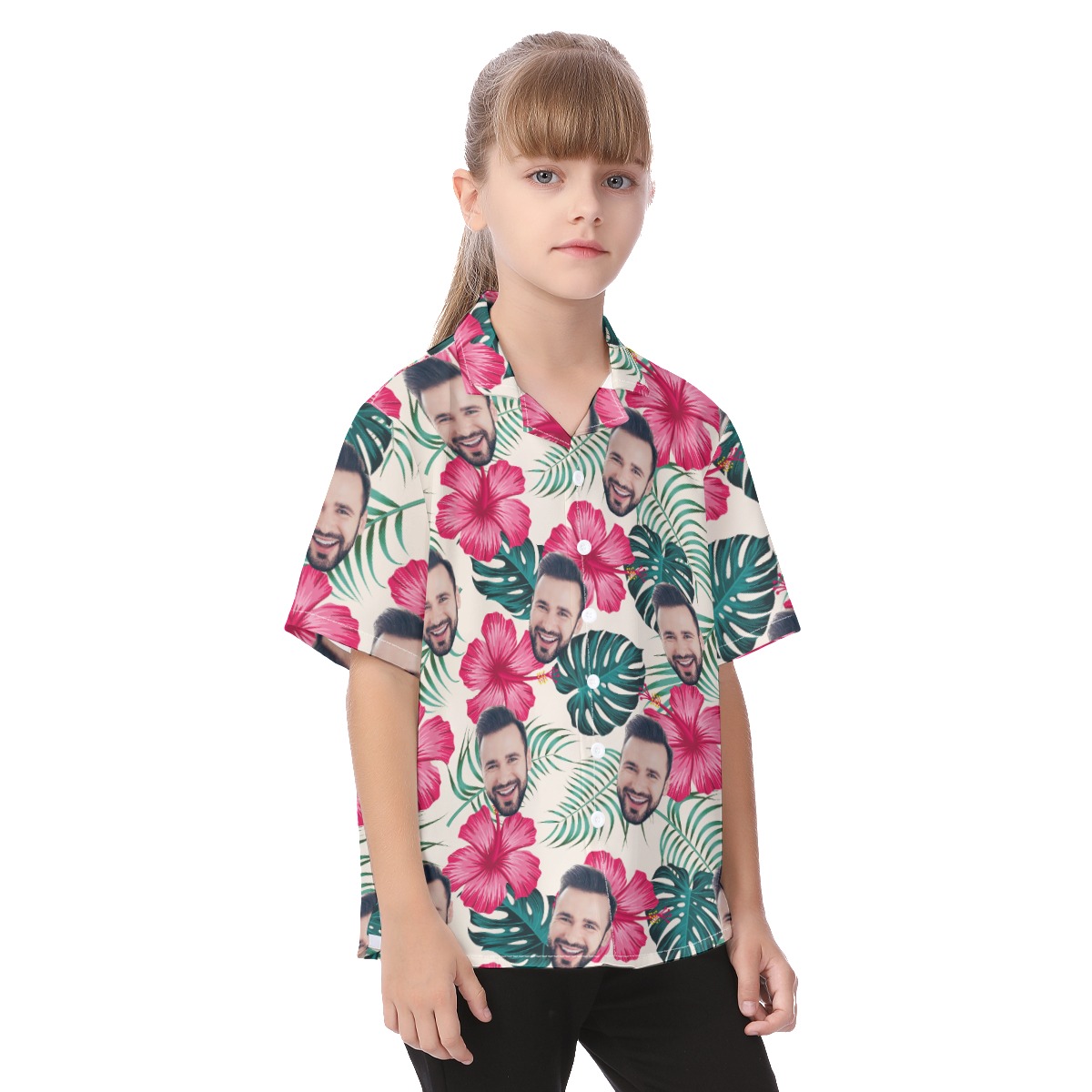 Kid's Custom Face Hawaiian Shirt