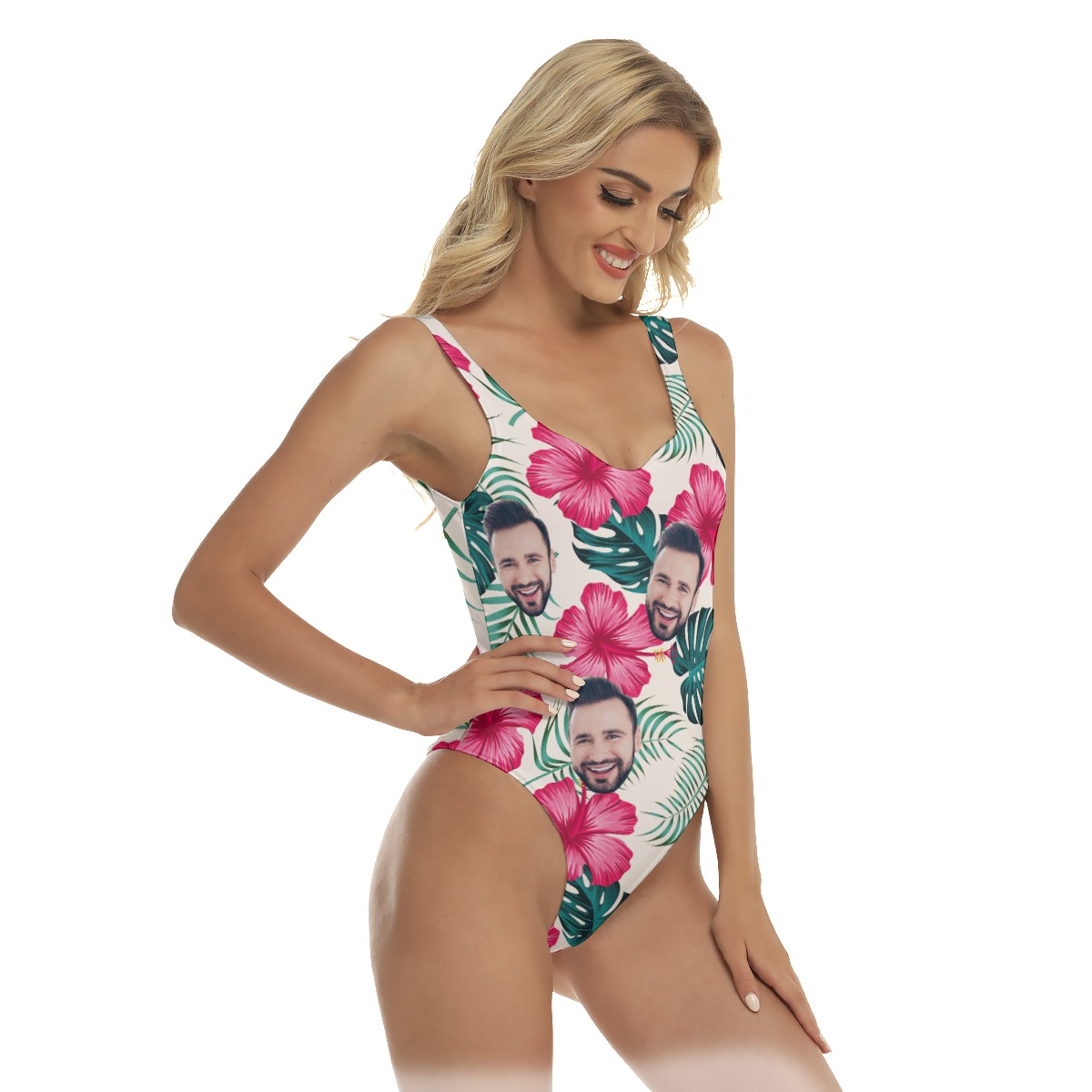 Women's Custom Face Hawaiian One Piece Swimsuit