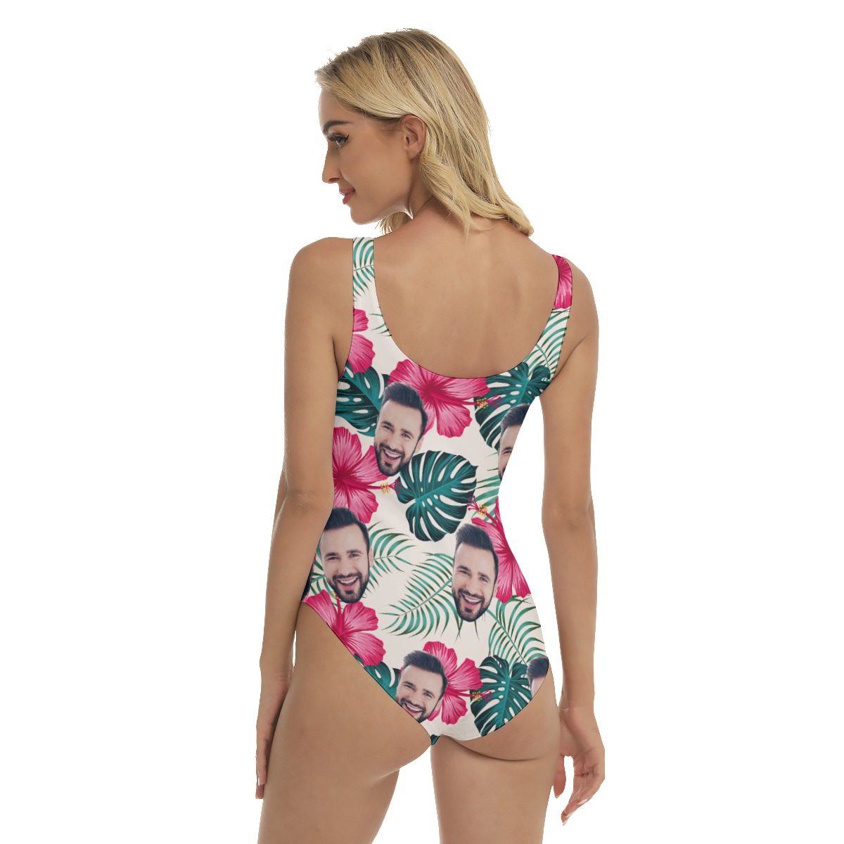 Women's Custom Face Hawaiian One Piece Swimsuit
