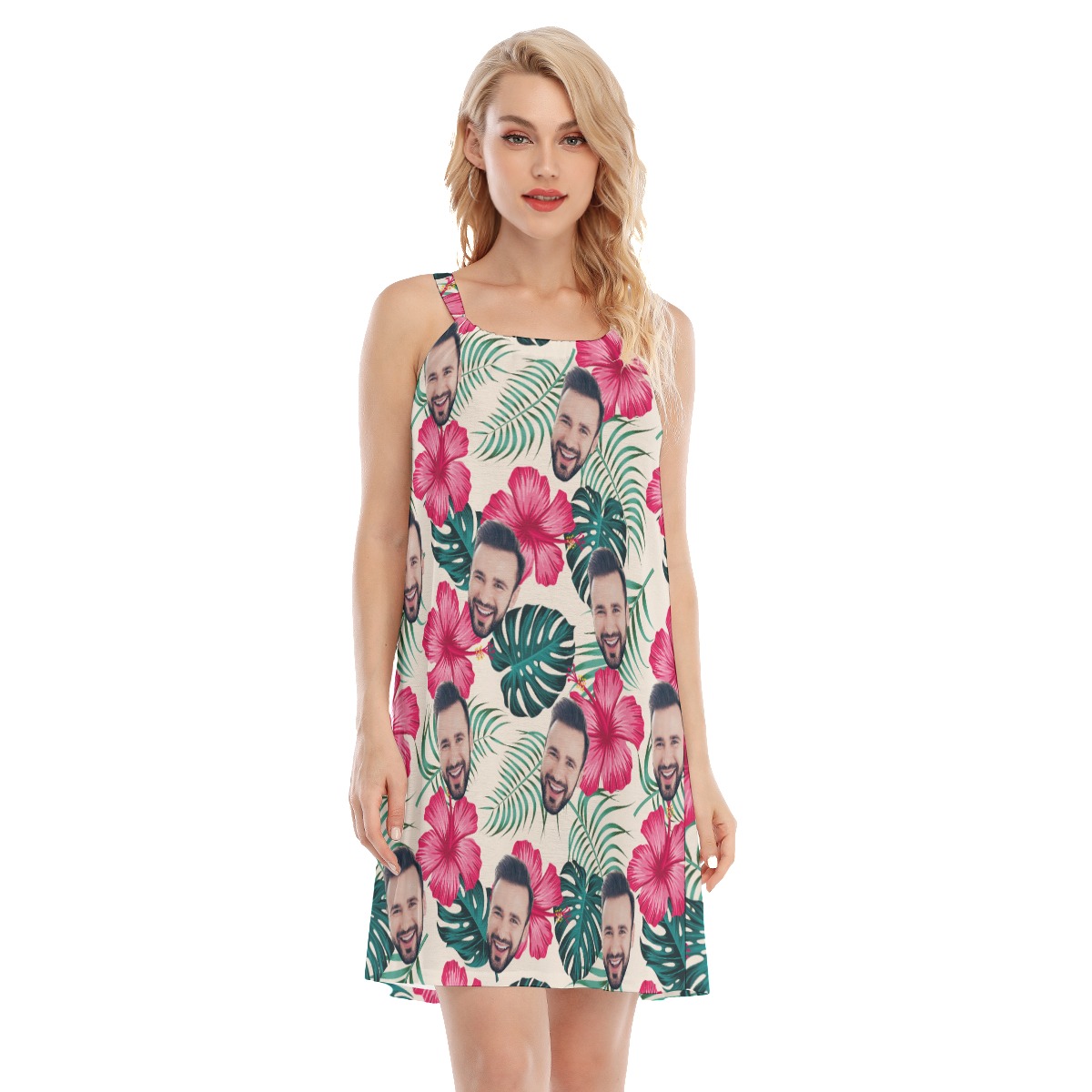 Custom Face Hawaiian Cami Dress